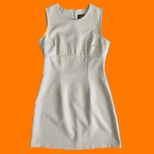 90's vintage khaki beige sleeveless bodycon mini dress Size 9 city triangles